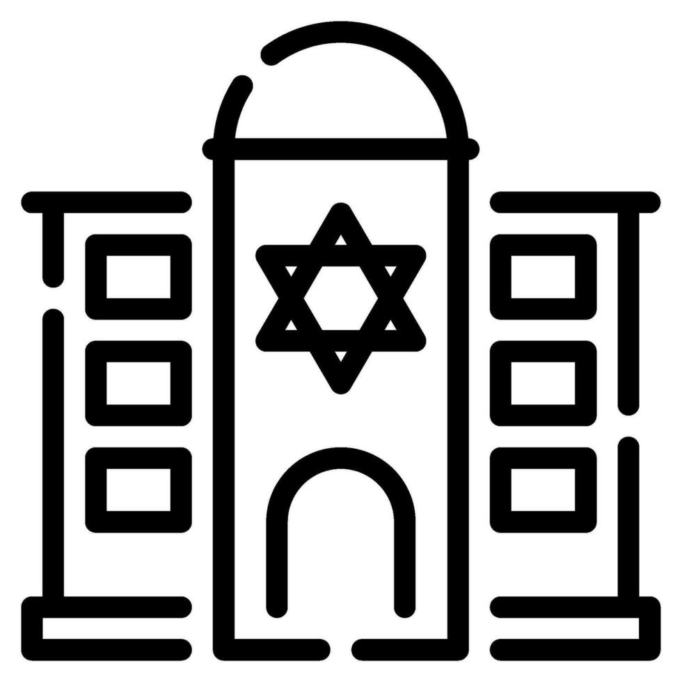 synagoge illustratie pictogrammen voor web, app, infografisch, enz vector