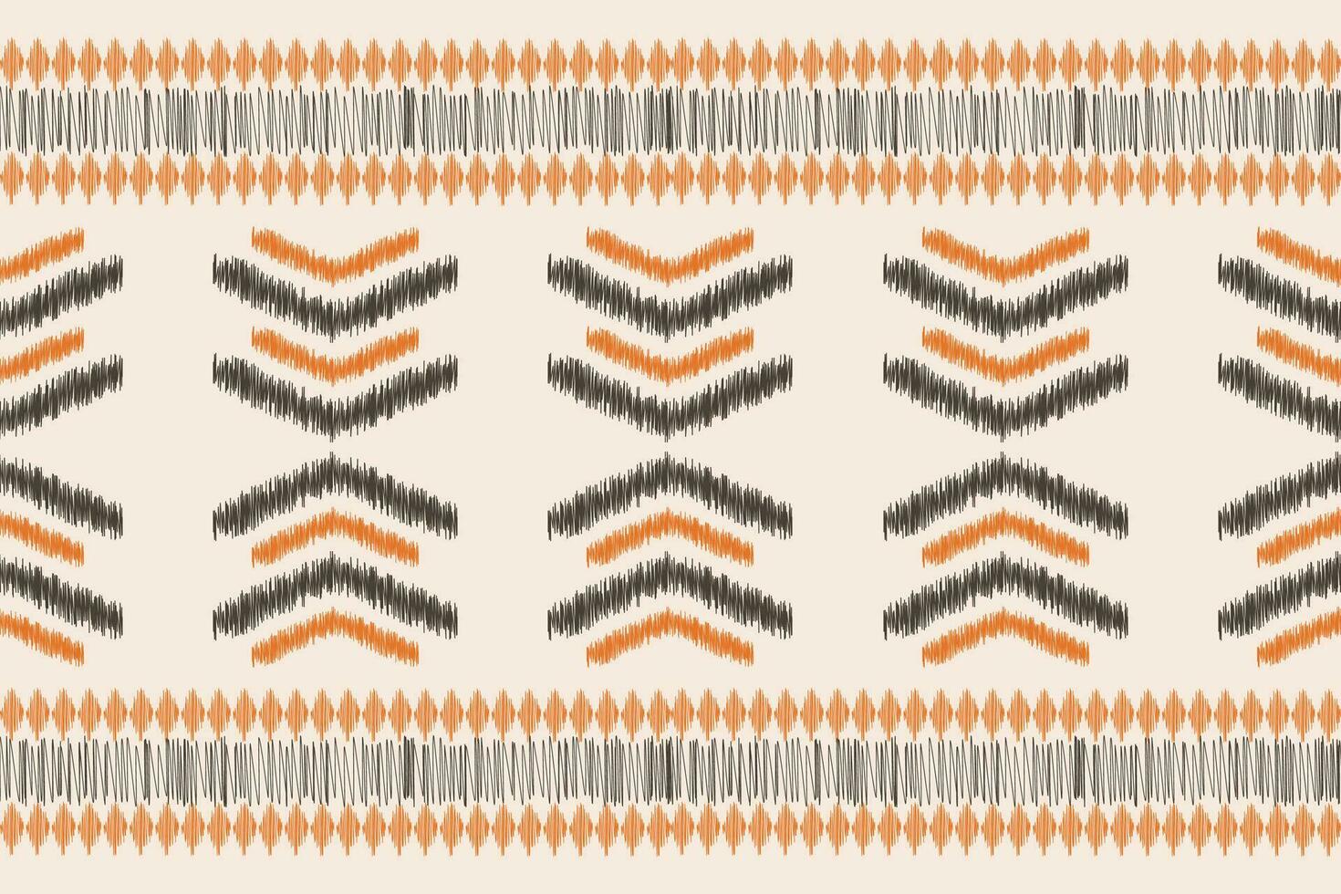 etnisch ikat kleding stof patroon meetkundig stijl.afrikaans ikat borduurwerk etnisch oosters patroon bruin room achtergrond. abstract,vector,illustratie.textuur,kleding,lijst,decoratie,tapijt,motief. vector