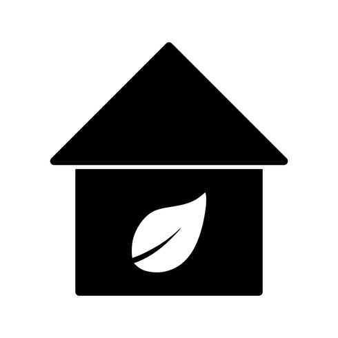 eco thuis vector pictogram