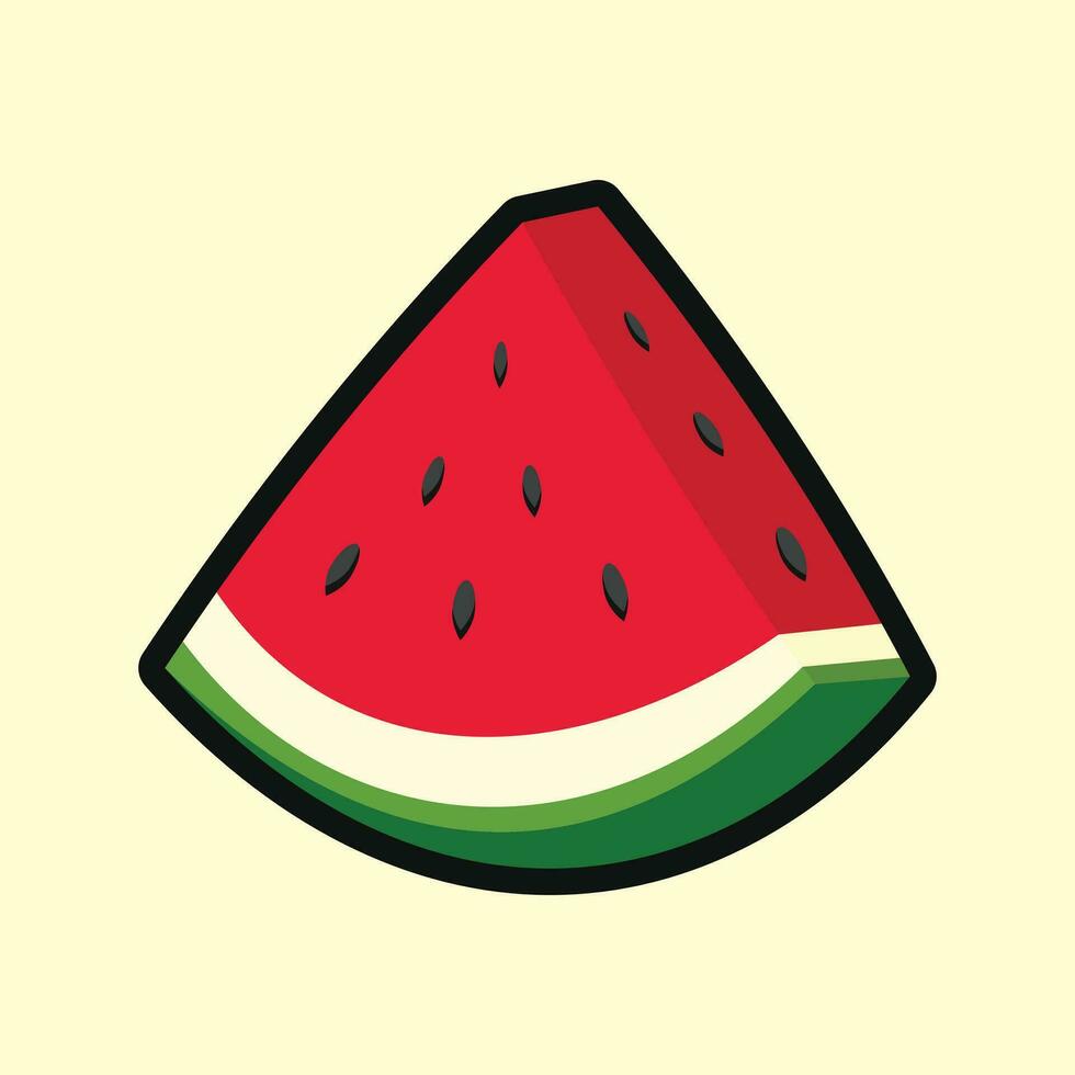 watermeloen Palestina symbool voor vredig land . groente, wit, rood, zwart. vers watermeloen fruit vector