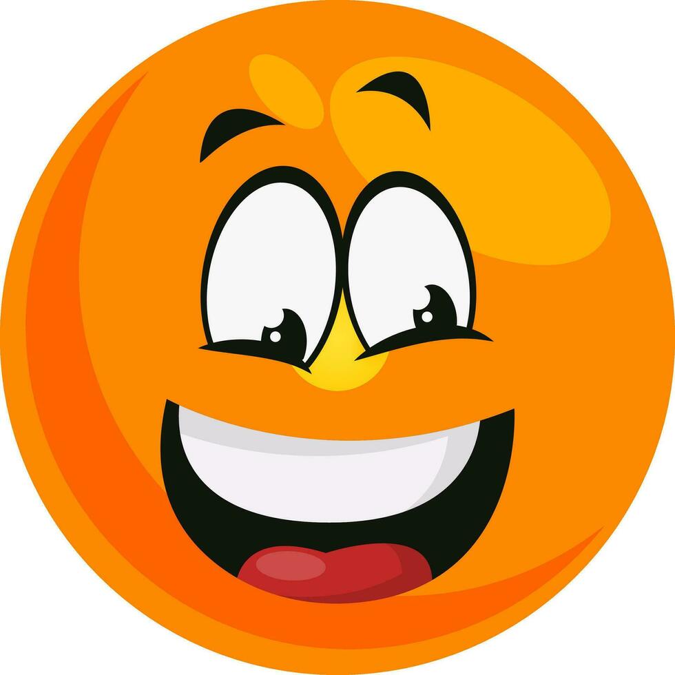 gelukkig emoji, illustratie, vector Aan wit achtergrond