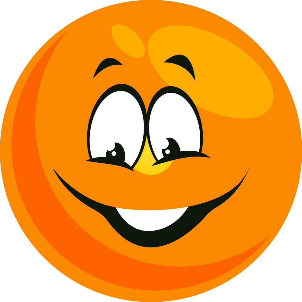gelukkig emoji, illustratie, vector Aan wit achtergrond