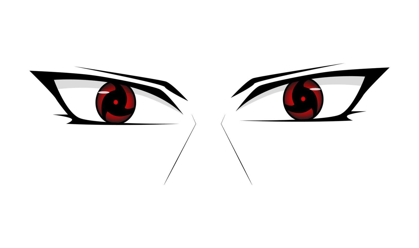 mangekyou sharingan van uchiha itachi amaterasu en tsukuyomi vector