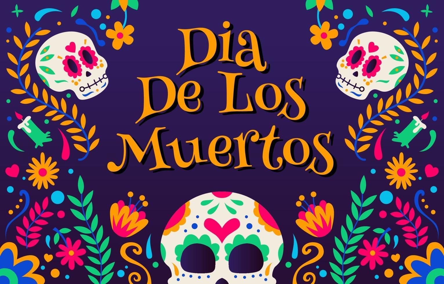 dia de los muertos achtergrond concept vector