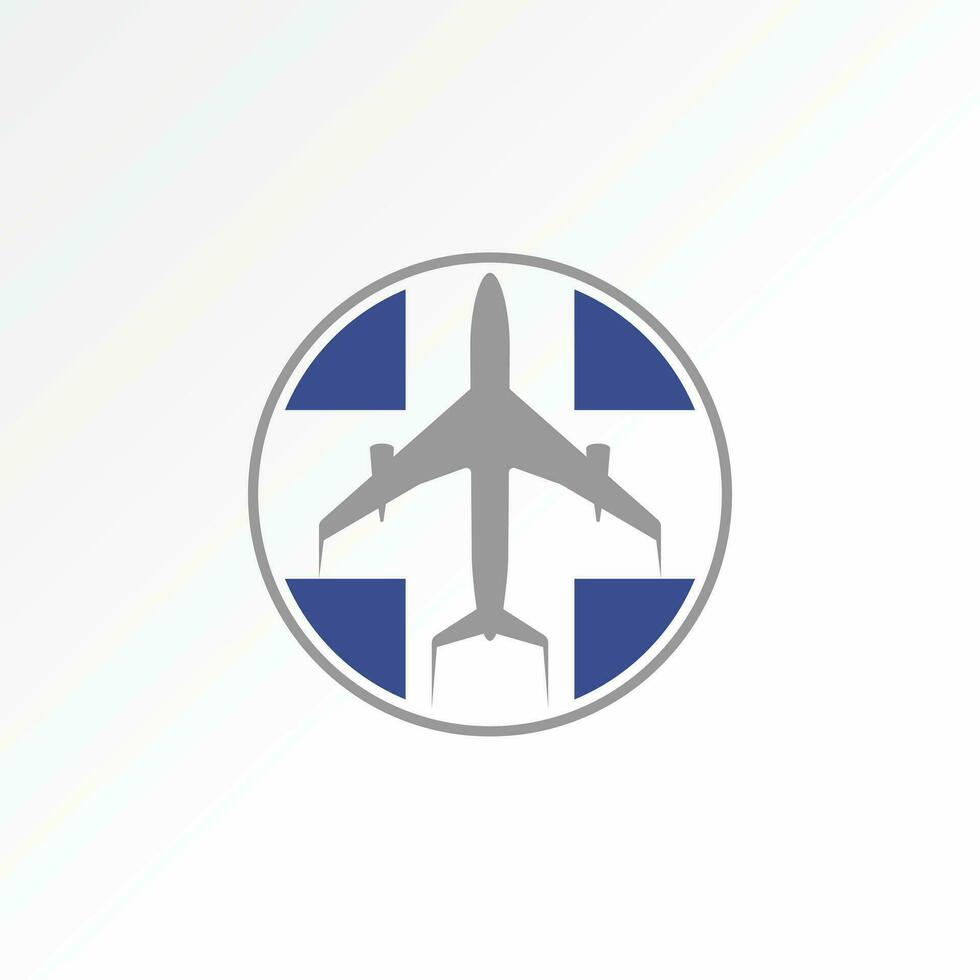 logo ontwerp grafisch concept creatief abstract premie vector teken uniek voorraad vliegtuig vliegtuig vliegmaatschappij Aan kruis. verwant naar vervoer gezond