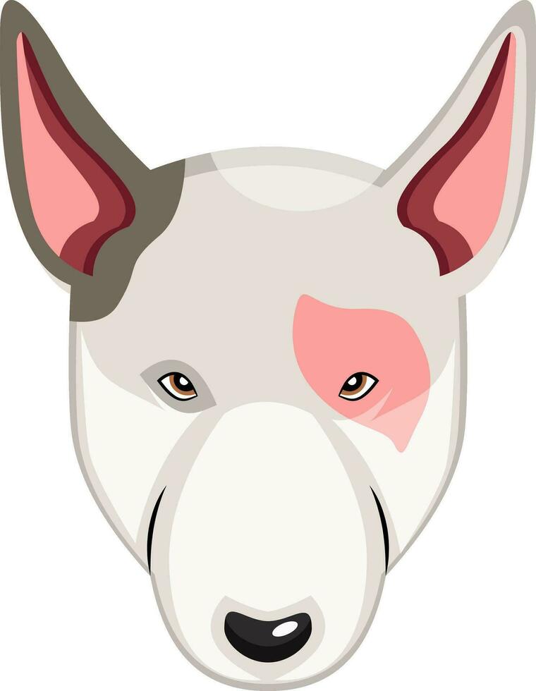 bullterrier illustratie vector Aan wit achtergrond