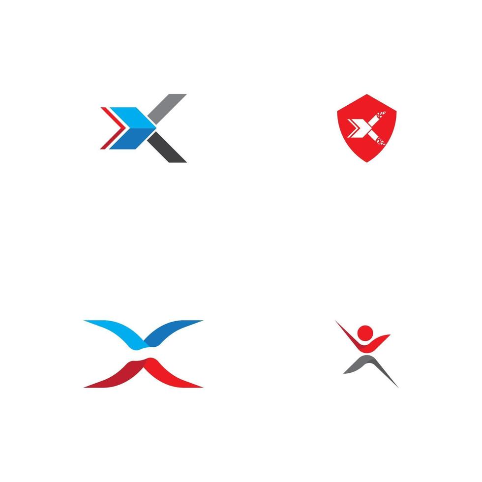 x brief logo sjabloon vector pictogram