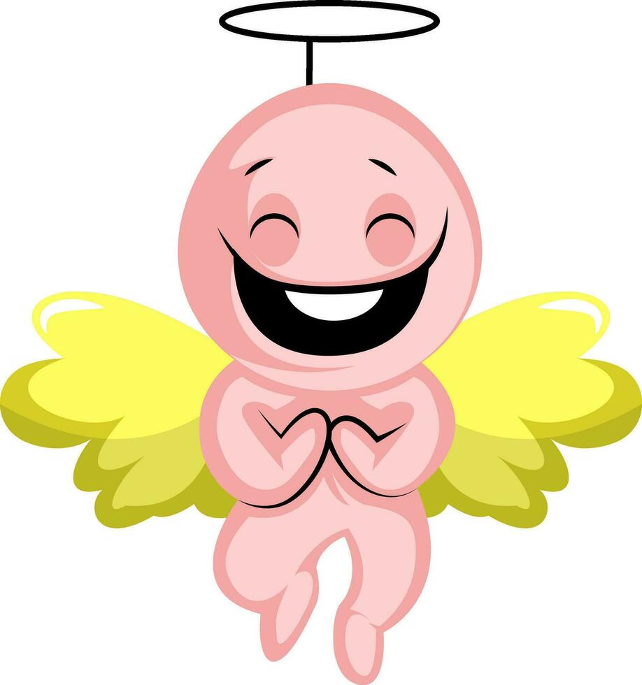 schattig valentijnsdag dag Cupido engel illustratie vector Aan wit achtergrond