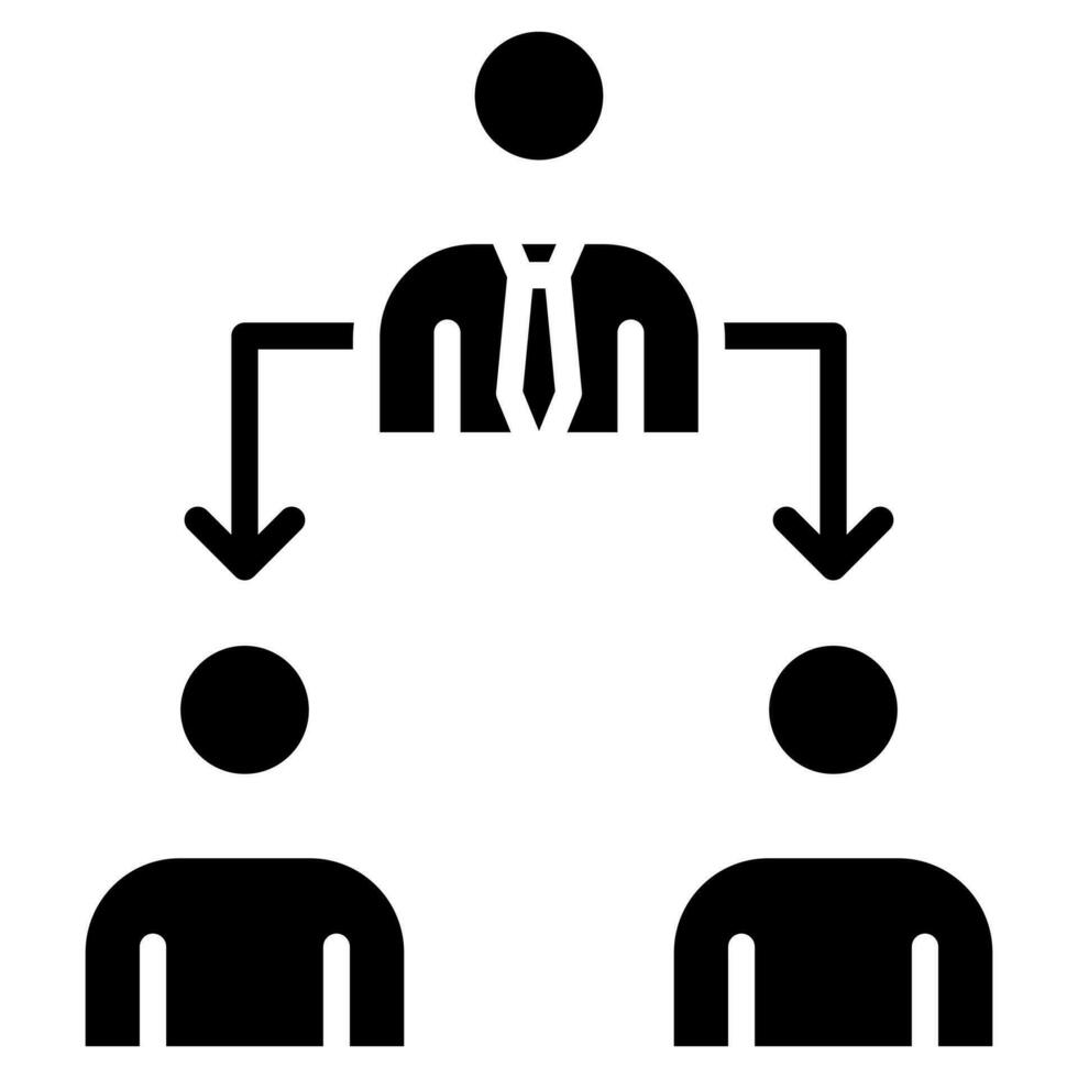 samenwerkend leiderschap icoon lijn vector illustratie