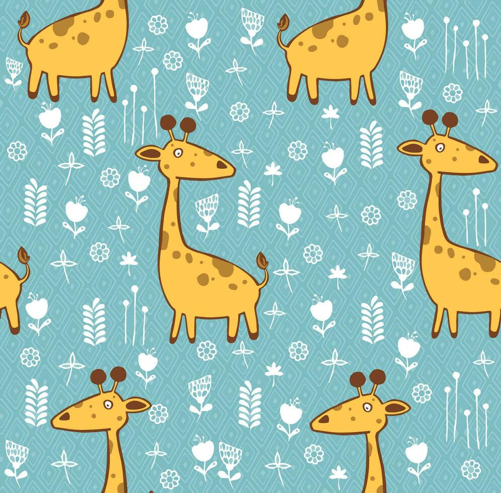 baby naadloos patroon. schattig giraffe . creatief Scandinavisch kinderen structuur voor kleding stof, textiel, behang, kleding. illustratie in pastel kleuren. illustratie. hoog kwaliteit illustratie vector