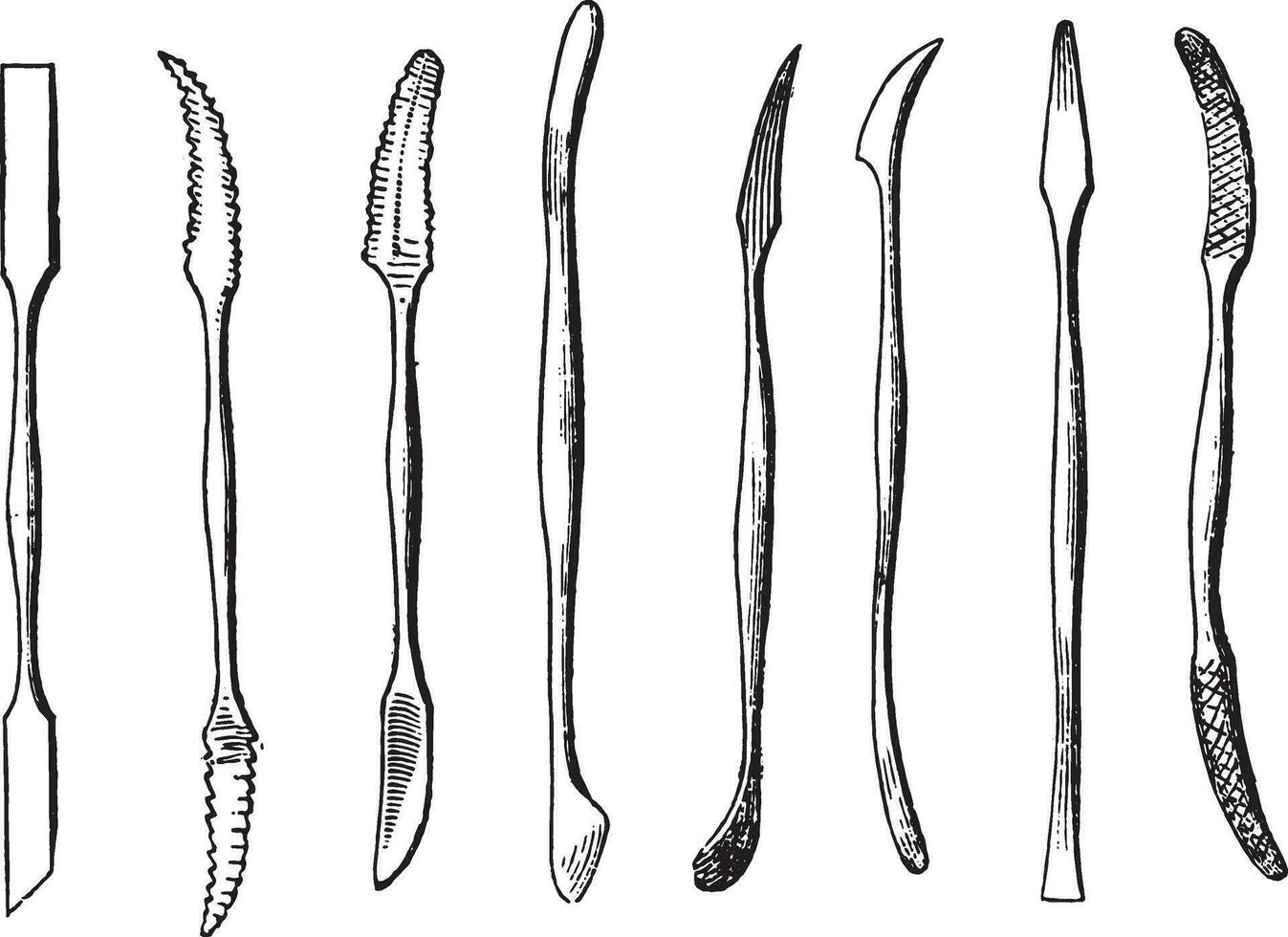 gereedschap voor reparaties, ijzer beitels, wijnoogst gravure. vector