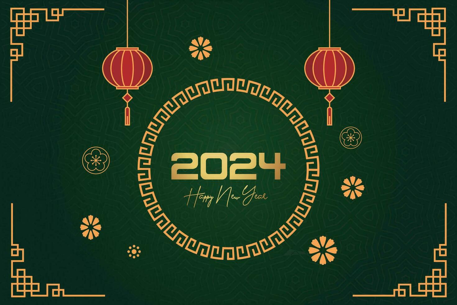 Chinese maan- nieuw jaar festival 2024 viering, gelukkig nieuw jaar achtergrond decoratief elementen. vector