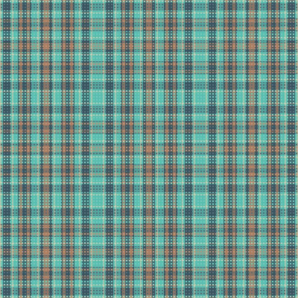 tartan geruite patroon met textuur en retro kleur. vector