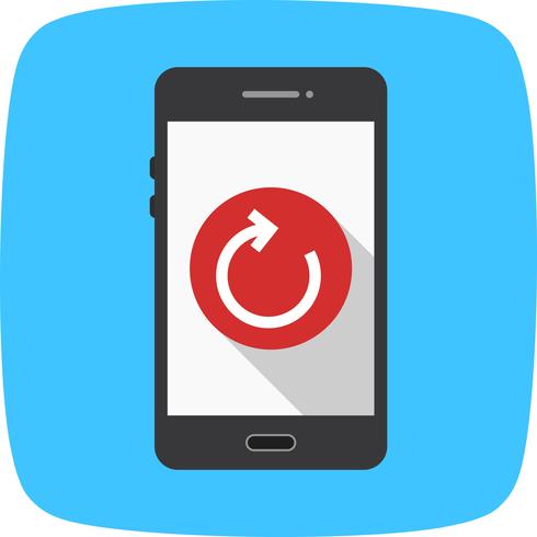 Reset mobiele applicatie vector pictogram