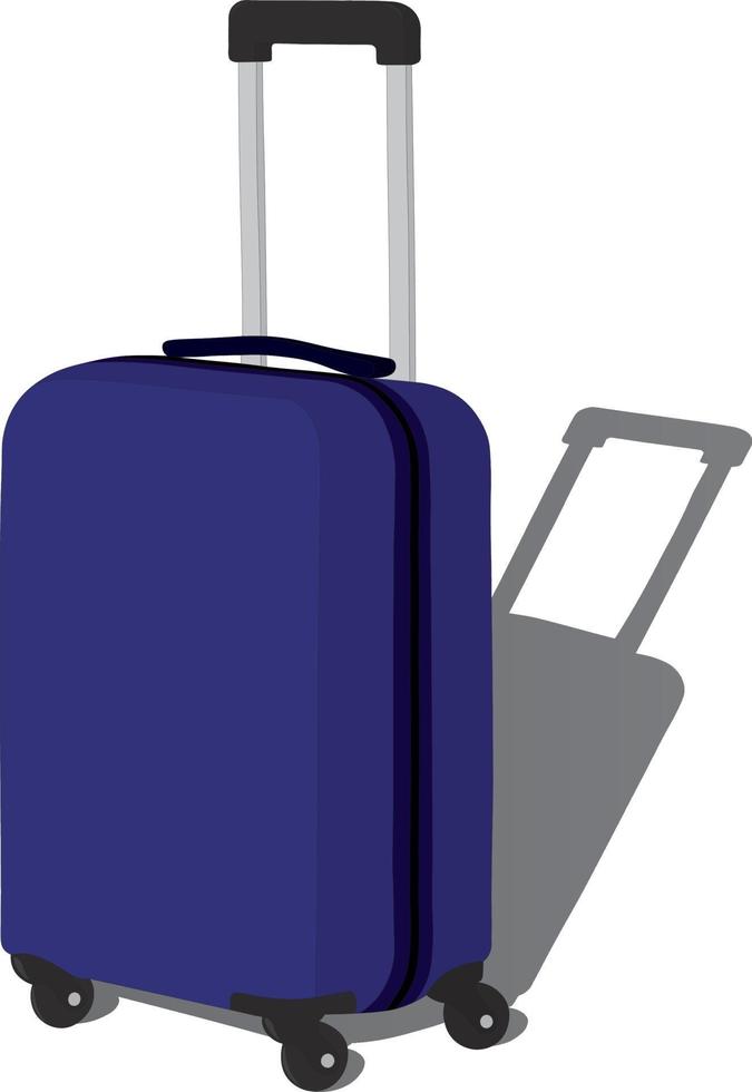 blauwe koffer bagage vectorillustratie vector