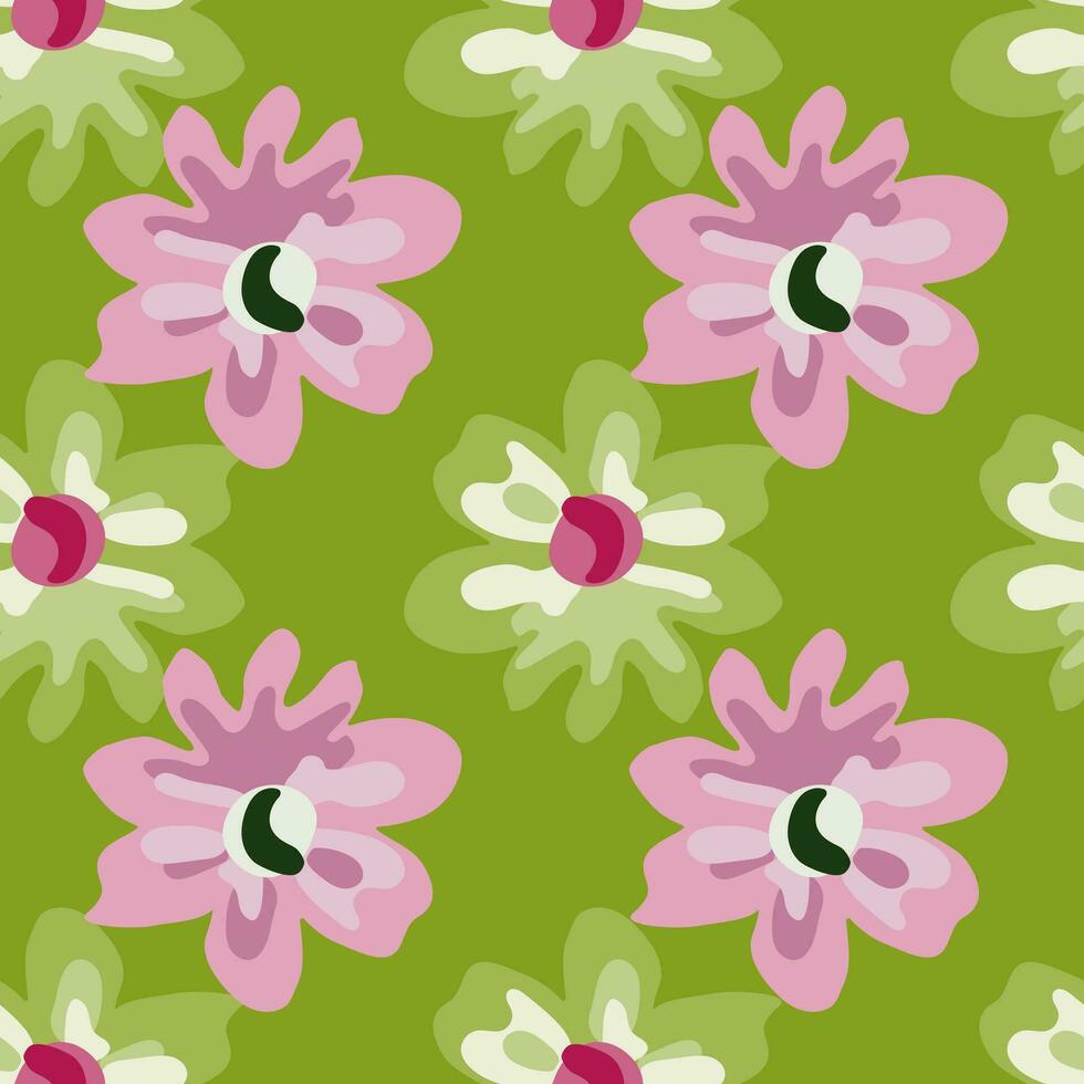 levendig roze bloemen patroon. vector