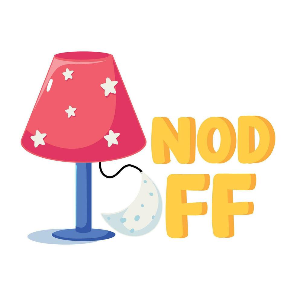 modieus nacht lamp vector