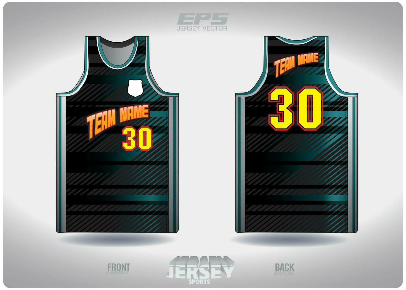 eps Jersey sport- overhemd vector.zwart groen licht schijnt door glas patroon ontwerp, illustratie, textiel achtergrond voor basketbal overhemd sport- t-shirt, basketbal Jersey overhemd vector