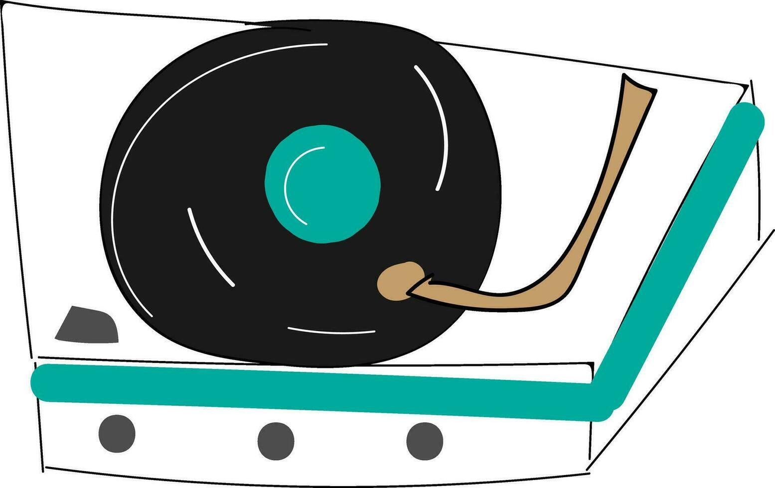 wijnoogst Vermelding speler vector illustratie Aan wit achtergrond