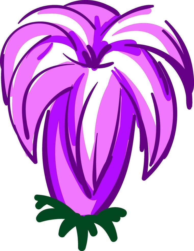 Purper lelie bloem illustratie kleur vector Aan wit achtergrond