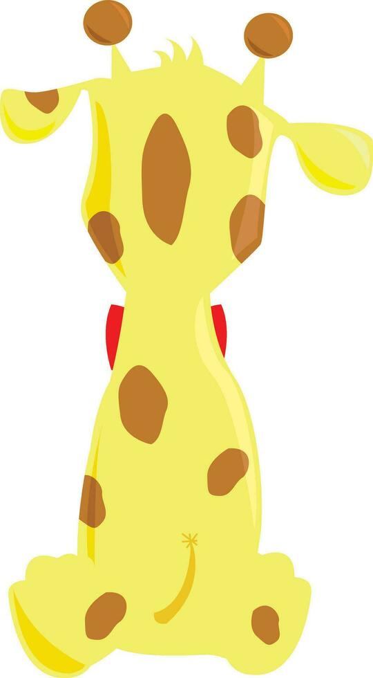 een baby giraffe vector of kleur illustratie