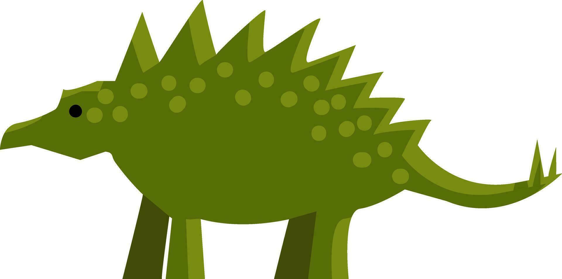 een groen stekelig dinosaurus vector of kleur illustratie