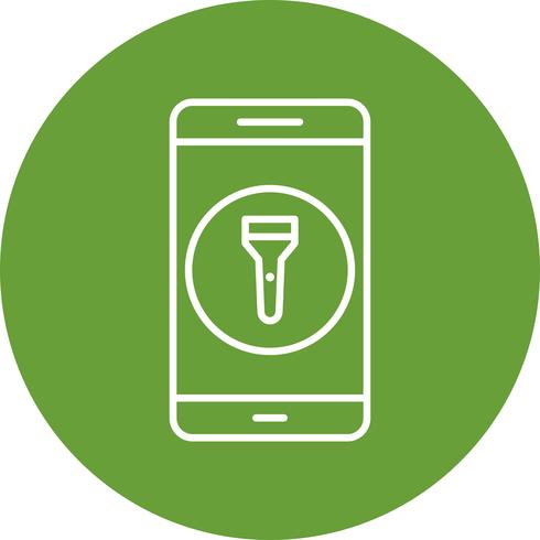 Flash Light Mobiele applicatie Vector Icon