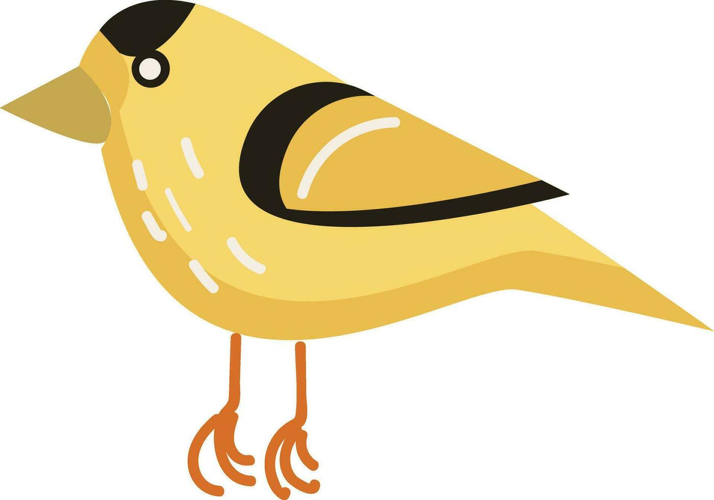 een geel tekenfilm vogel met mooi ontwerp vector kleur tekening of illustratie