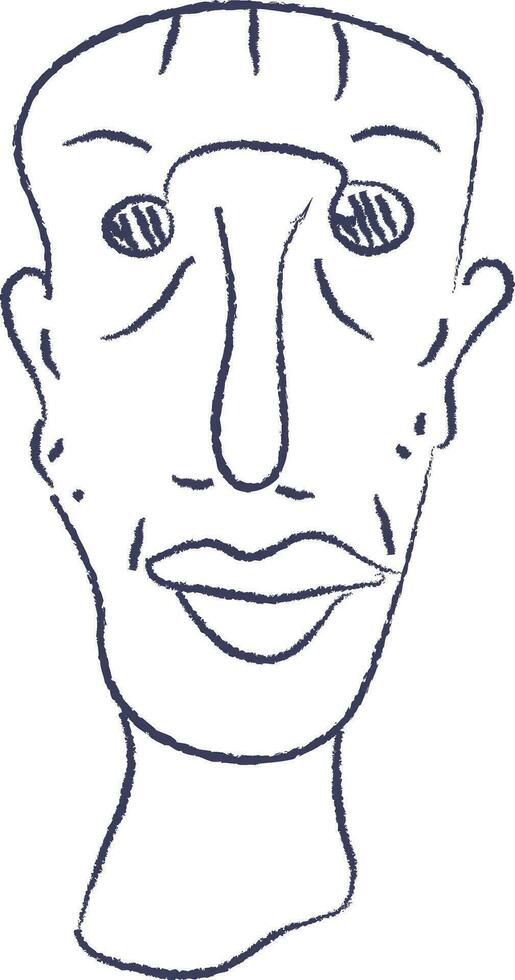 een lijn kunst van man's gezicht vector of kleur illustratie