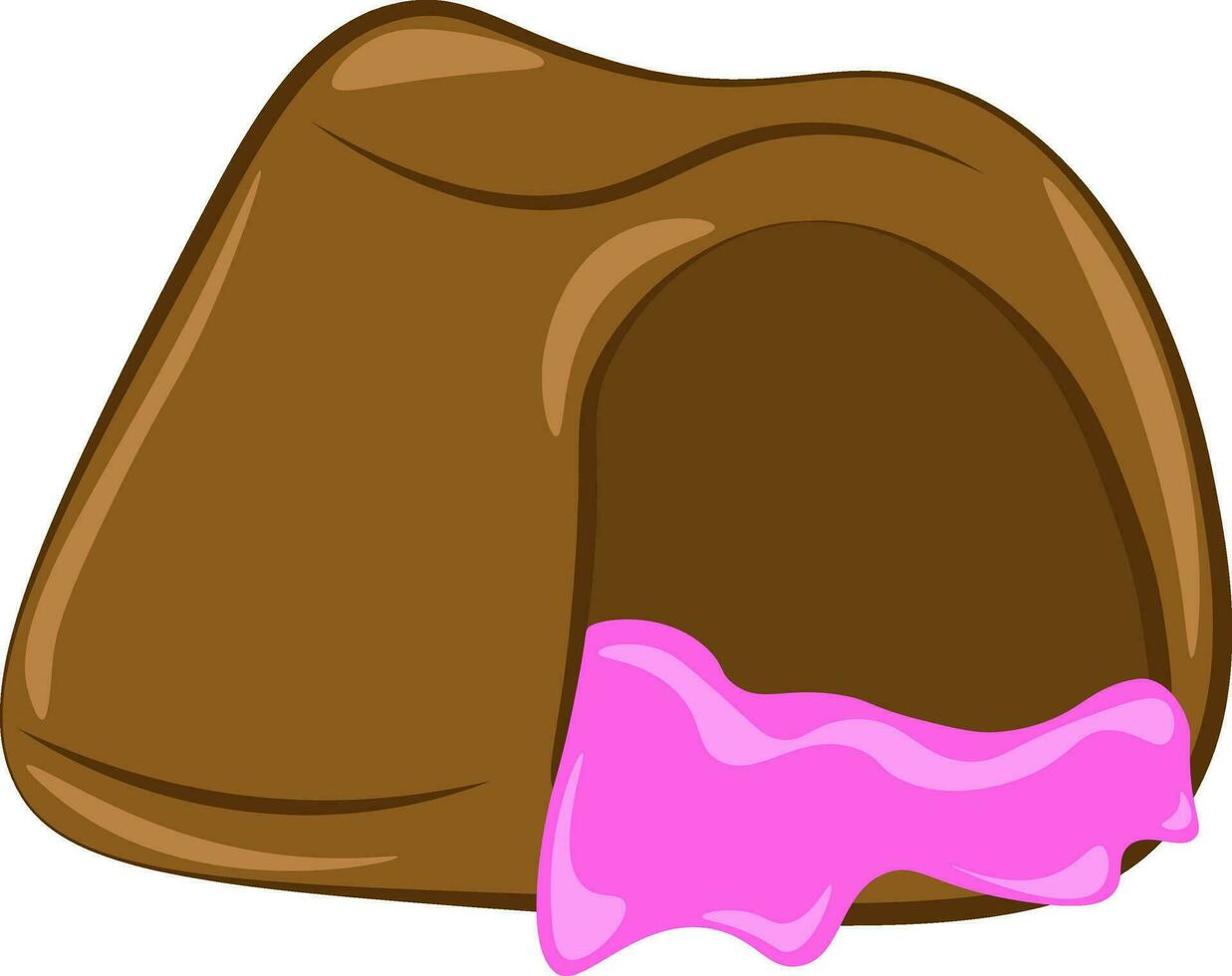 chocola snoep met vloeistof centrum vector of kleur illustratie