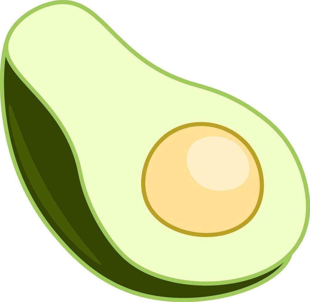 super voedsel avocado vector of kleur illustratie