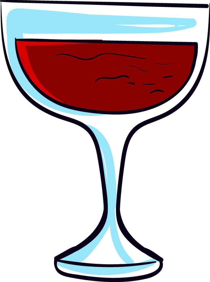 interessant wijn glas, illustratie, vector Aan wit achtergrond