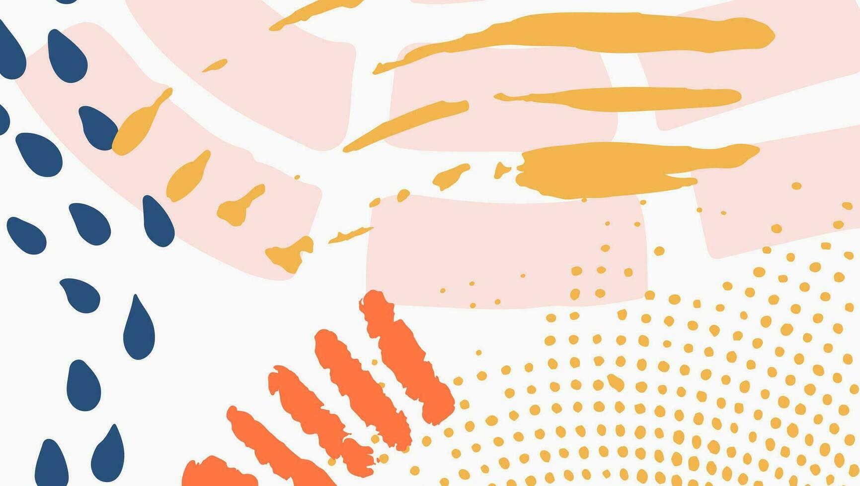 naadloos abstract tekening achtergrond patroon in helder zomer positief kleuren. hand getekend abstract patroon met willekeurig geregeld vlekken en dots en lijnen. potlood en verf textuur. vector