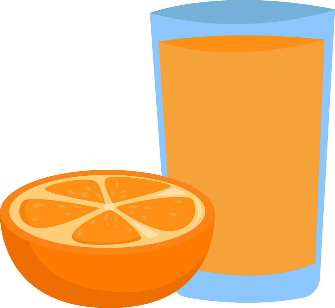 oranje sap, illustratie, vector Aan wit achtergrond