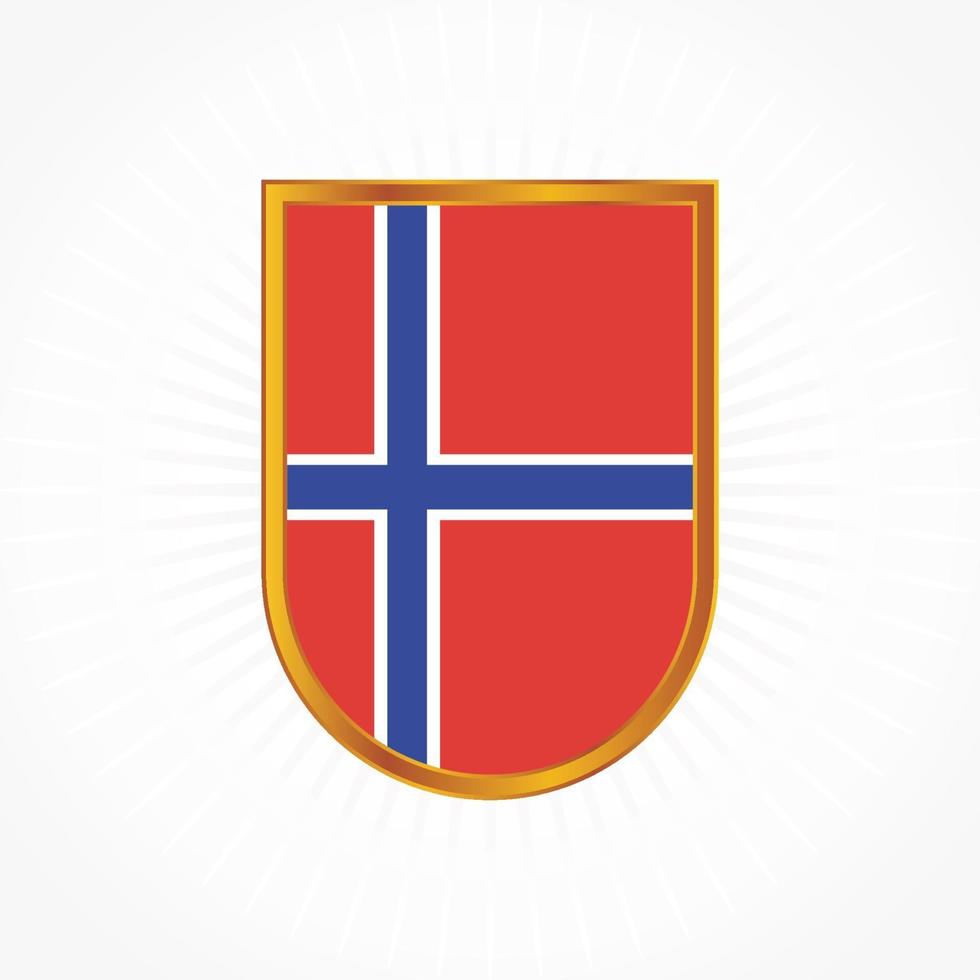 Noorwegen vlag vector met schild frame