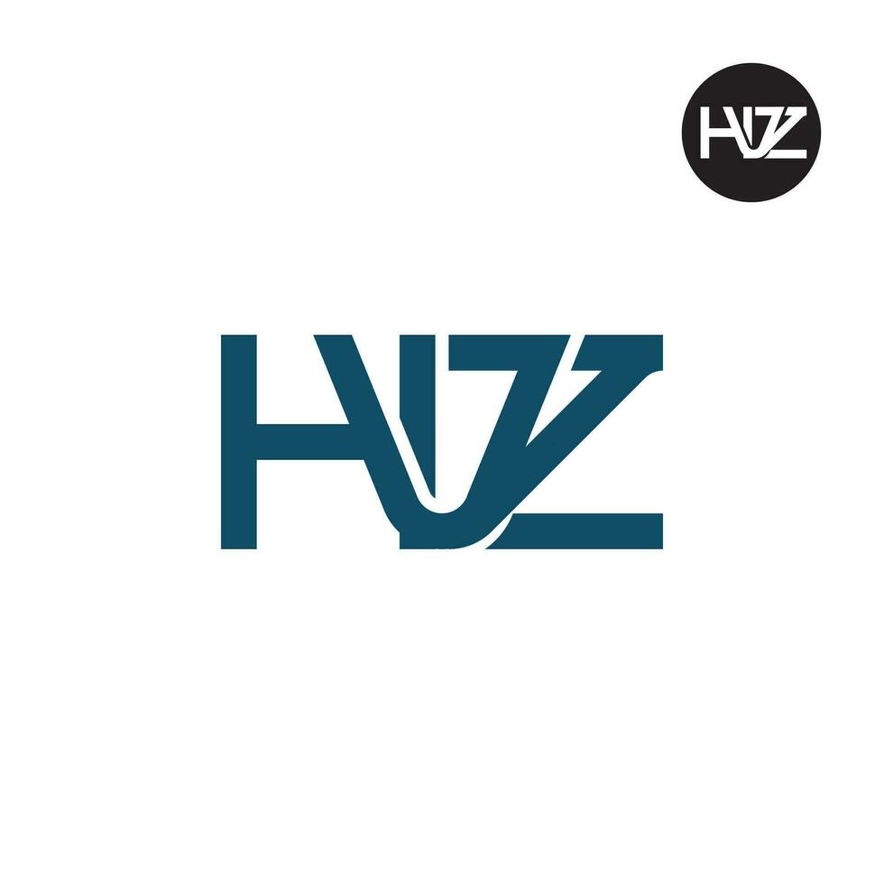 brief hvz monogram logo ontwerp vector