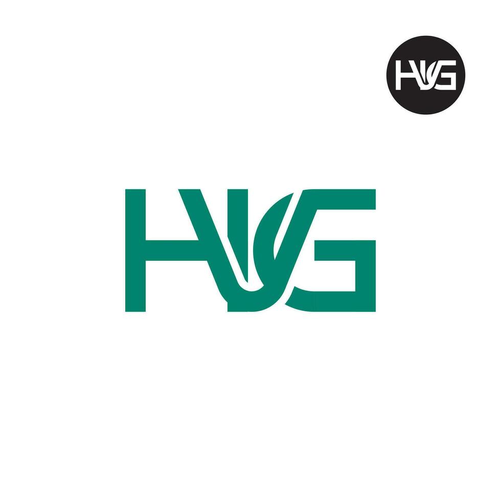 brief hvg monogram logo ontwerp vector