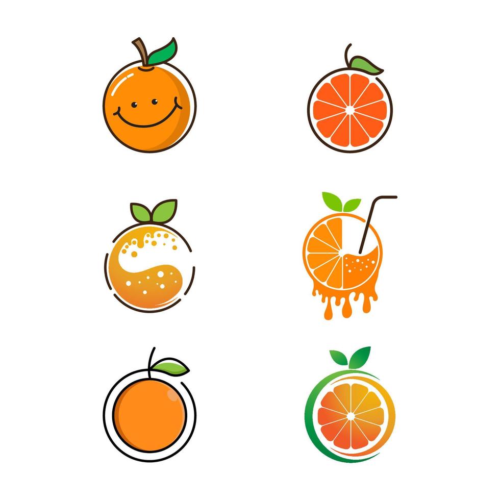 oranje fris ontwerp vector icon