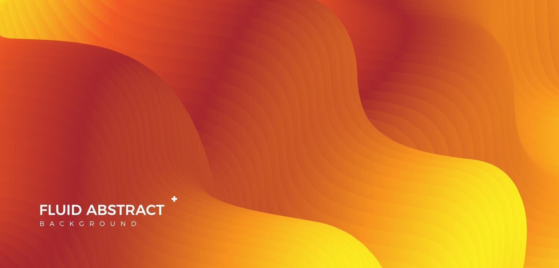 mode rimpel dynamische hoogwaardige oranje geel gemengde vloeistof gradiënt abstracte achtergrond vector