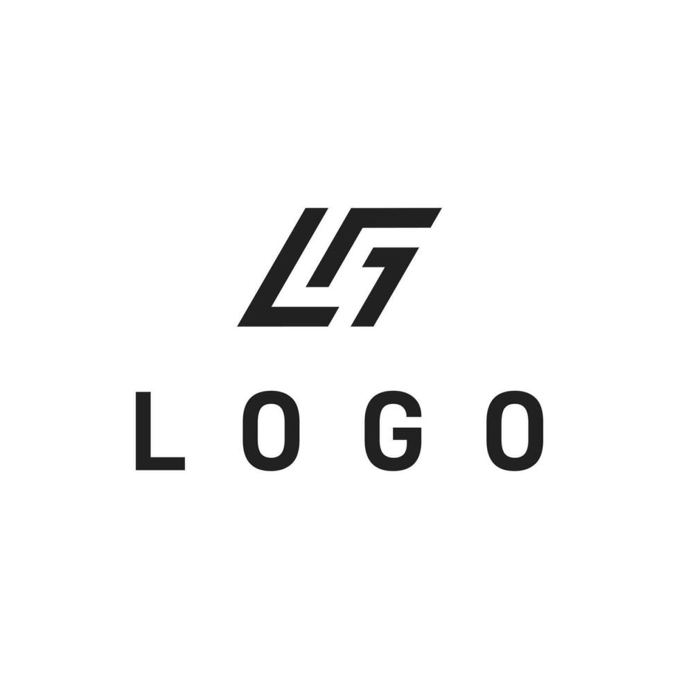 brief lg gl logo ontwerp inspiratie vector