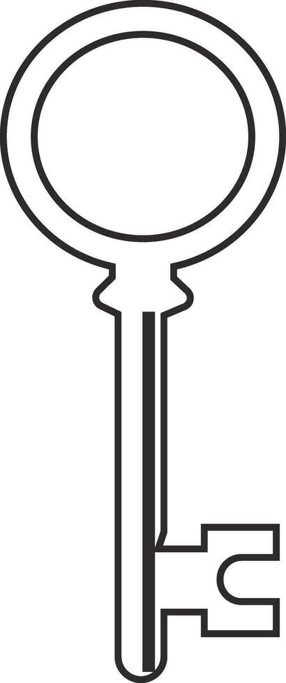 sleutel icoon in modieus lijn stijl geïsoleerd Aan gebruik voor Open sloten sleutel symbool voor uw apps en website ontwerp, logo, ui. vector
