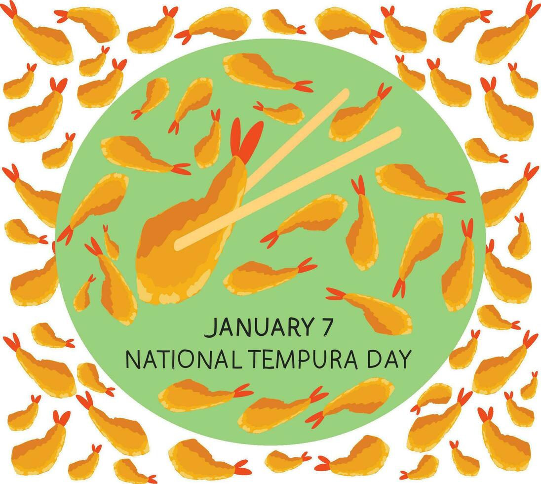 vrij vector nationaal tempura dag
