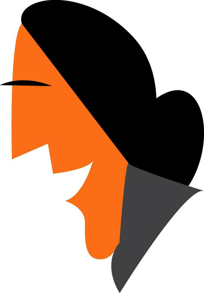 een oud vrouw lachend vector of kleur illustratie