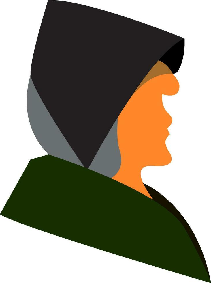 een oud vrouw vector of kleur illustratie