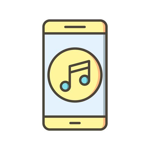 Muziek mobiele applicatie Vector Icon