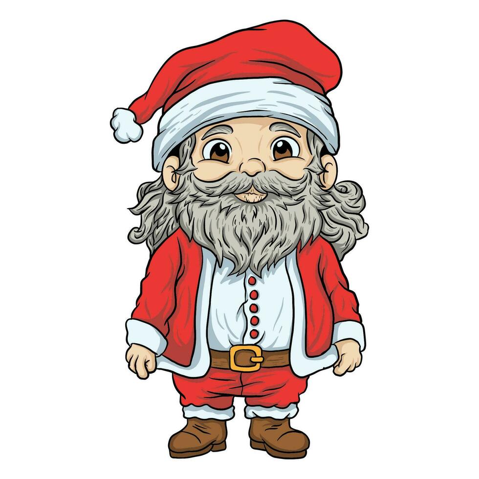 schattig de kerstman claus drie, mooi zo voor grafisch ontwerp bronnen. vector