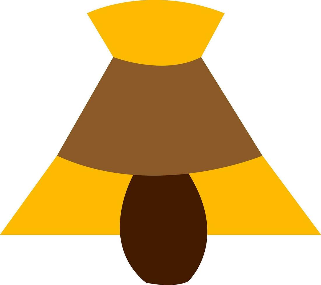 een geel en bruin lamp vector of kleur illustratie