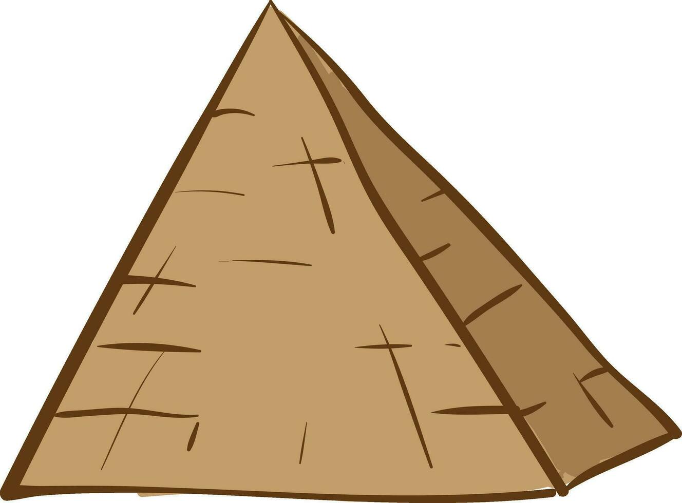 clip art van een piramide reeks geïsoleerd Aan wit achtergrond bekeken van de voorkant, vector of kleur illustratie