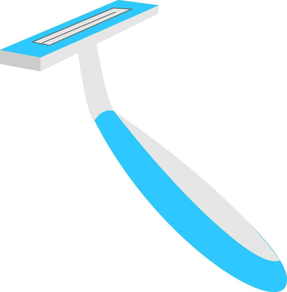 clip art van een blauw scheermes reeks geïsoleerd Aan wit achtergrond bekeken van de kant, vector of kleur illustratie