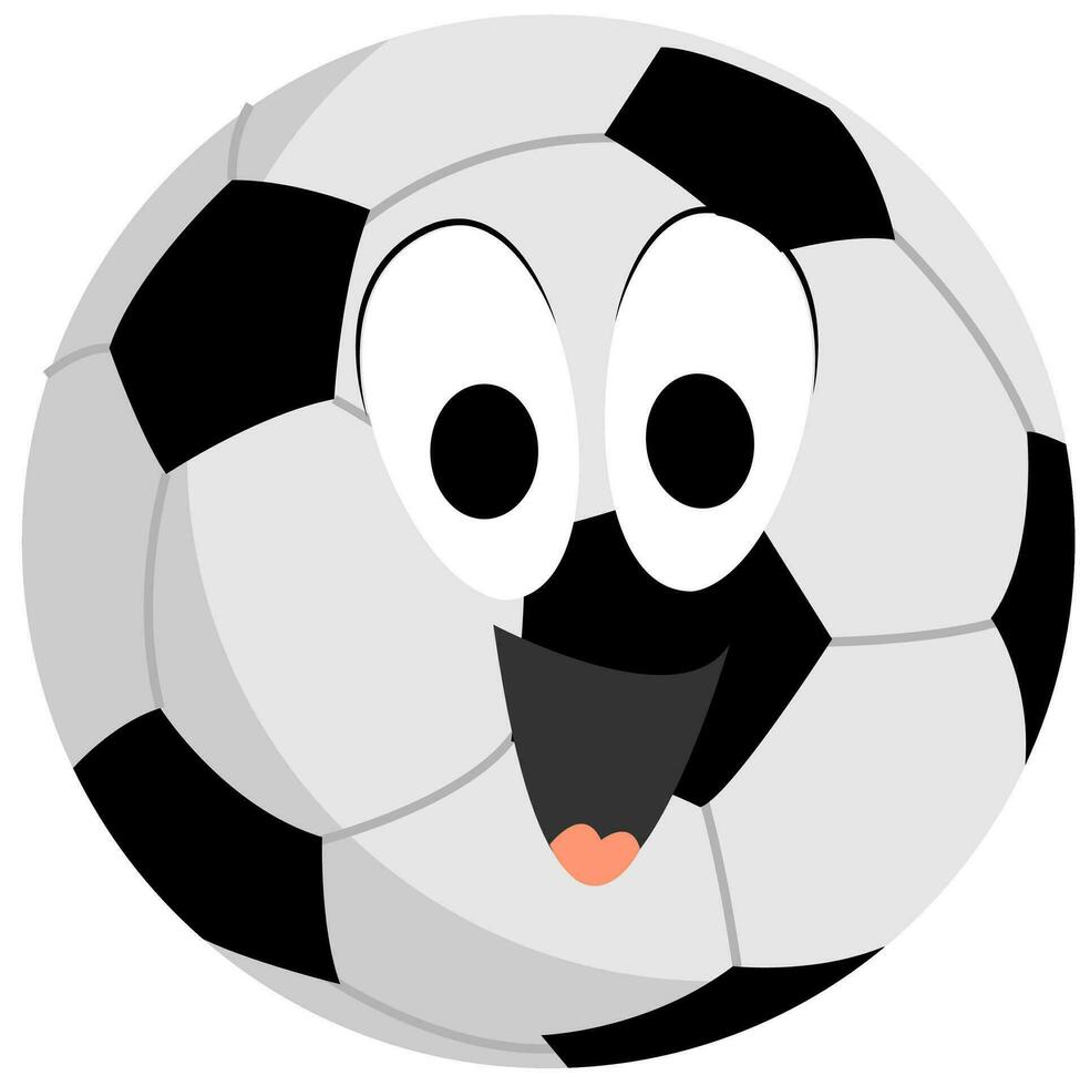 voetbal bal, illustratie, vector Aan wit achtergrond.